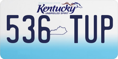 KY license plate 536TUP