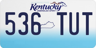 KY license plate 536TUT