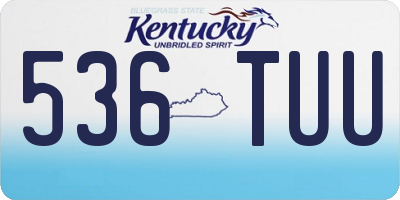 KY license plate 536TUU