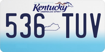 KY license plate 536TUV