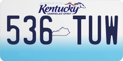 KY license plate 536TUW