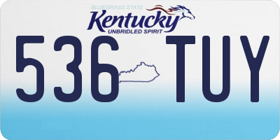 KY license plate 536TUY