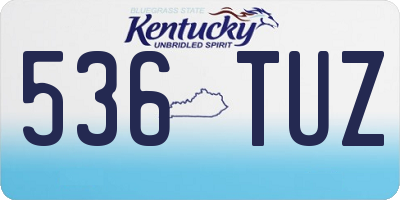 KY license plate 536TUZ