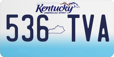 KY license plate 536TVA