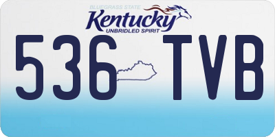 KY license plate 536TVB
