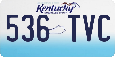 KY license plate 536TVC