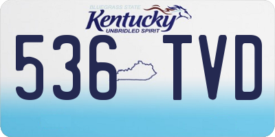 KY license plate 536TVD