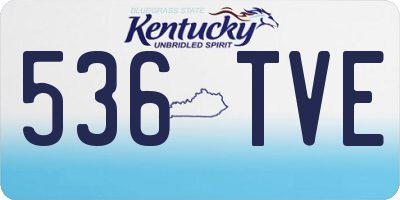 KY license plate 536TVE