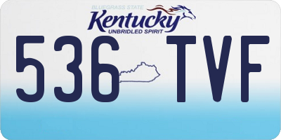 KY license plate 536TVF