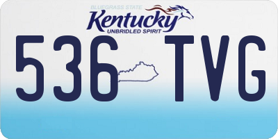 KY license plate 536TVG