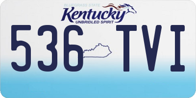 KY license plate 536TVI