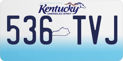 KY license plate 536TVJ