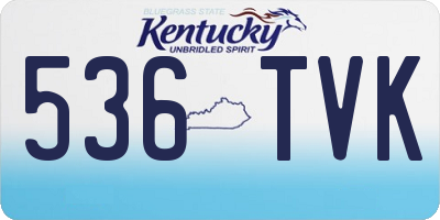 KY license plate 536TVK