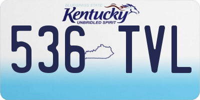 KY license plate 536TVL