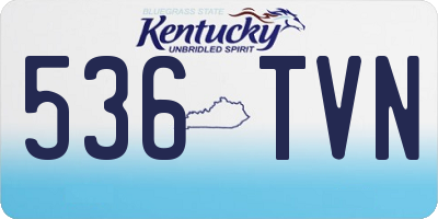 KY license plate 536TVN