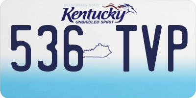 KY license plate 536TVP
