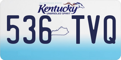 KY license plate 536TVQ