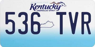 KY license plate 536TVR