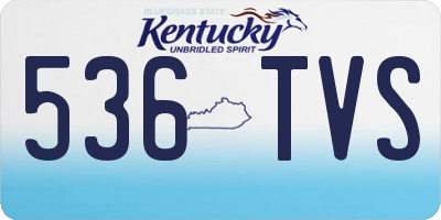 KY license plate 536TVS