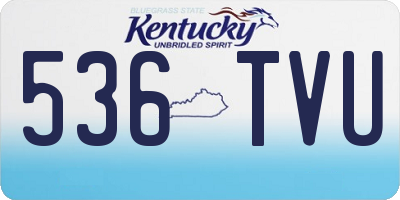 KY license plate 536TVU