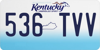 KY license plate 536TVV