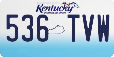 KY license plate 536TVW
