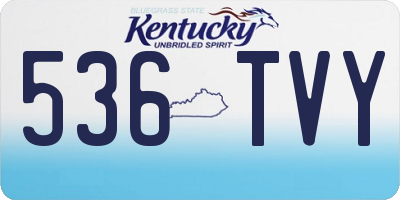 KY license plate 536TVY