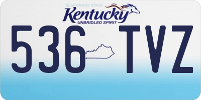 KY license plate 536TVZ