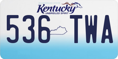 KY license plate 536TWA