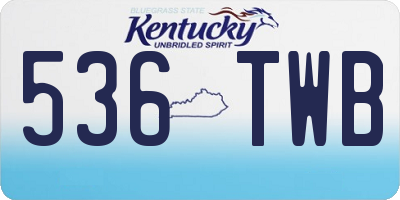 KY license plate 536TWB