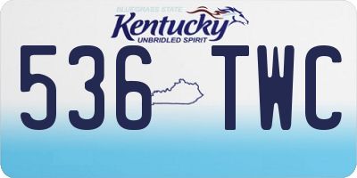 KY license plate 536TWC