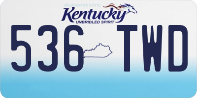 KY license plate 536TWD