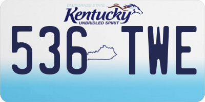 KY license plate 536TWE