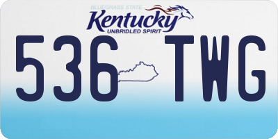 KY license plate 536TWG