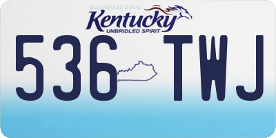 KY license plate 536TWJ