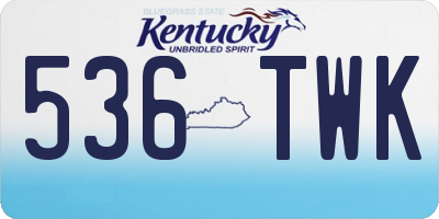 KY license plate 536TWK