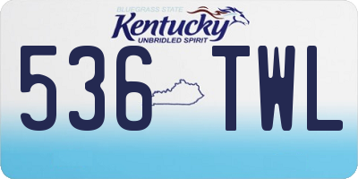 KY license plate 536TWL
