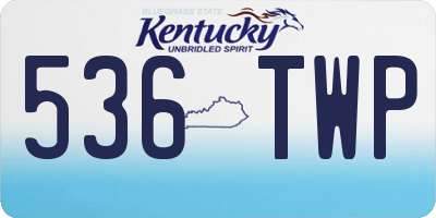 KY license plate 536TWP