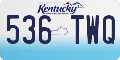 KY license plate 536TWQ