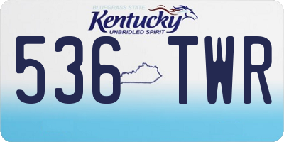 KY license plate 536TWR