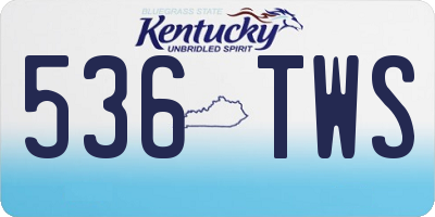 KY license plate 536TWS