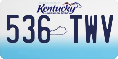 KY license plate 536TWV