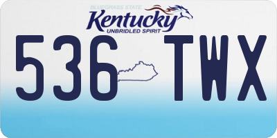 KY license plate 536TWX