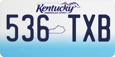 KY license plate 536TXB