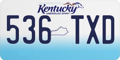 KY license plate 536TXD