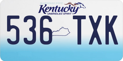 KY license plate 536TXK