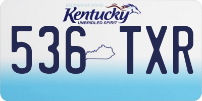 KY license plate 536TXR