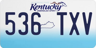 KY license plate 536TXV