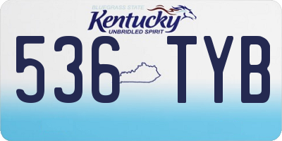 KY license plate 536TYB