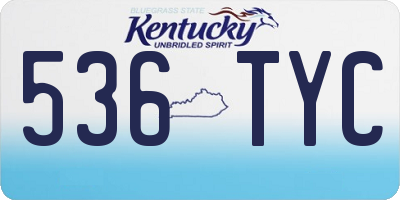 KY license plate 536TYC